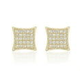 thumbnail image 5 of BEBERLINI Women Stud Earrings Cubic Zirconia 14K Gold Filled Brass Fashion Jewelry Square, 5 of 7