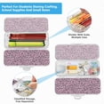 thumbnail image 5 of Plastic Pencil Box Large Capacity Pencil Boxes Clear Boxes with Snap-Tight Lid Stylish Office Supplies Storage Organizer Box Pink Glitter Cheetah Print, 5 of 7