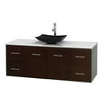 thumbnail image 6 of Wyndham Collection Centra 60 inch Single Bathroom Vanity in Matte White White Carrera Marble Countertop Arista Black Granite Sink and No Mirror, 6 of 7