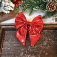 thumbnail image 4 of Kugisaki Christmas Sequin Bow Decorations, 9 x7 Inch Glitter Bows for Christmas Tree Topper Door Fireplace Stairs, Xmas Decorative Bows Ornaments for Home Christmas Party Supplies, 4 of 6