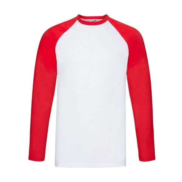 Fruit of the Loom Mens Baseball Long-Sleeved T-Shirt