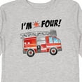 thumbnail image 4 of Inktastic I'm 4 Fire Truck 4th Birthday Boys or Girls Long Sleeve Toddler T-Shirt, 4 of 5