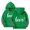 Green, variant on CPNG Girls Hoodies Tops Love Heart Print Long Sleeve Hooded Sweatshirts with Front Pocket Kids Loose Fit Daily Pullover Sweatshirt