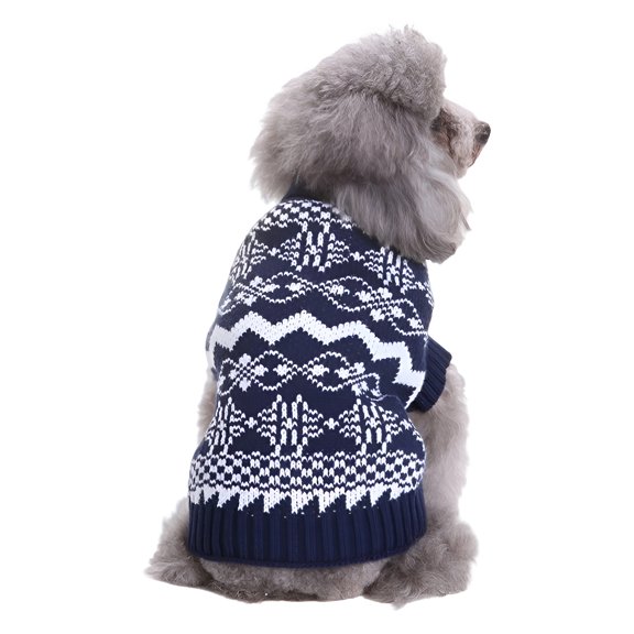 TELOLY 1Pcs Dog Sweater,Polyester Dog Coat,Dog Sweaters for Small Dogs Girl,Blue,S
