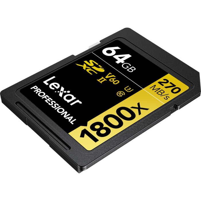 Lexar Professional 1800x SDXC UHS-II Card GOLD Series, 64GB - (2