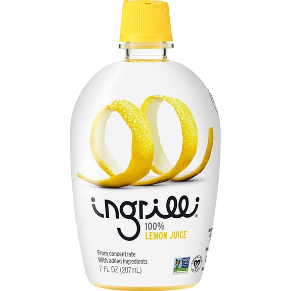 Ingrilli 100% Lemon Juice from Concentrate, 7 Fl Oz Squeeze Bottles (Pack of 3)