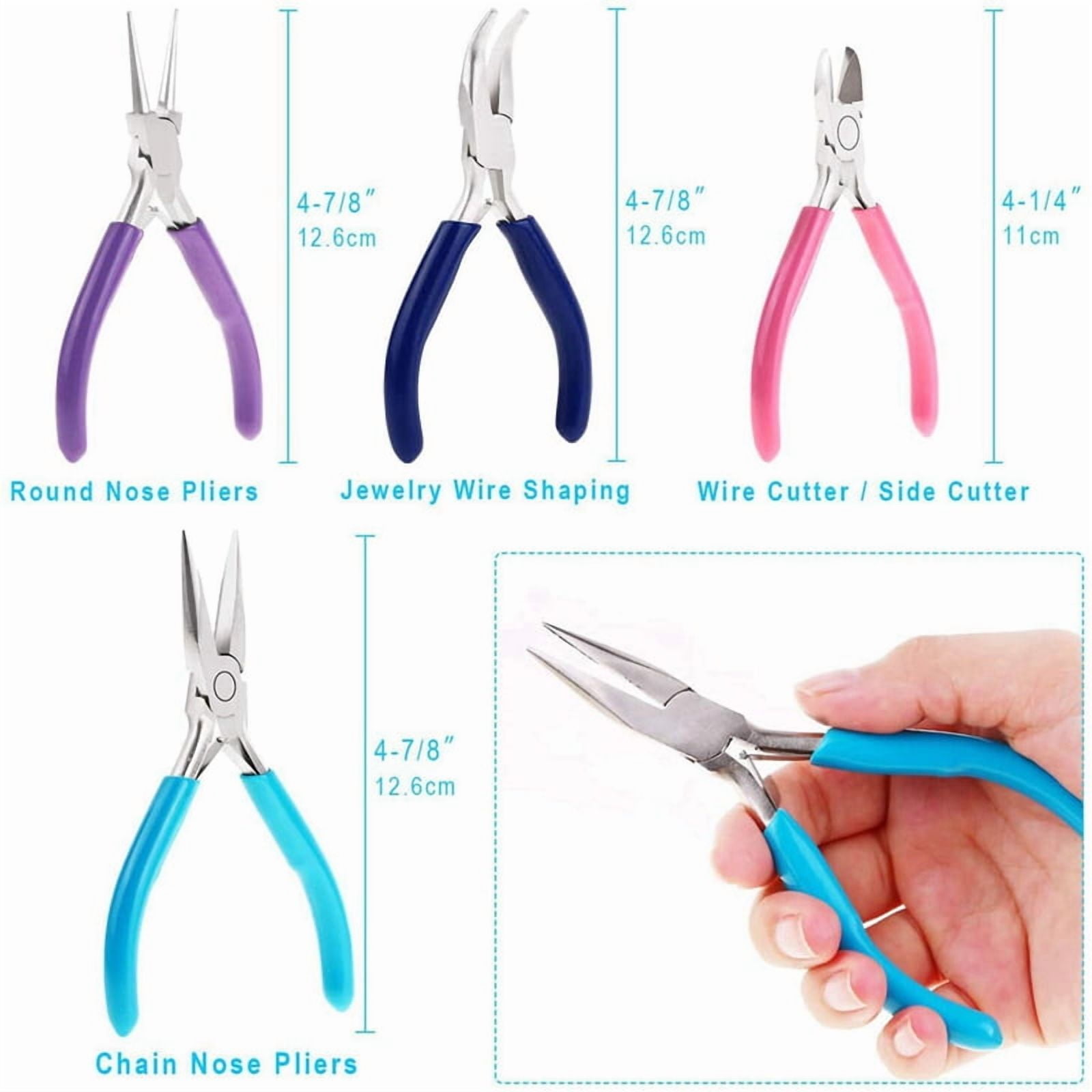 8 Pcs Jewelry Making Tools Kit Jewelry Pliers with Needle Nose Pliers for Crafts Wire Wrapping Jewelry Making Supplies