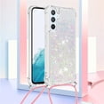 thumbnail image 2 of Long Crossbody Lanyard Clear Case for Samsung Galaxy A54 5G with Adjustable Neck Strap, Glitter Sparkly Bling Quicksand Phone Cover Cases for Samsung Galaxy A54 5G QKG Colorful, 2 of 14