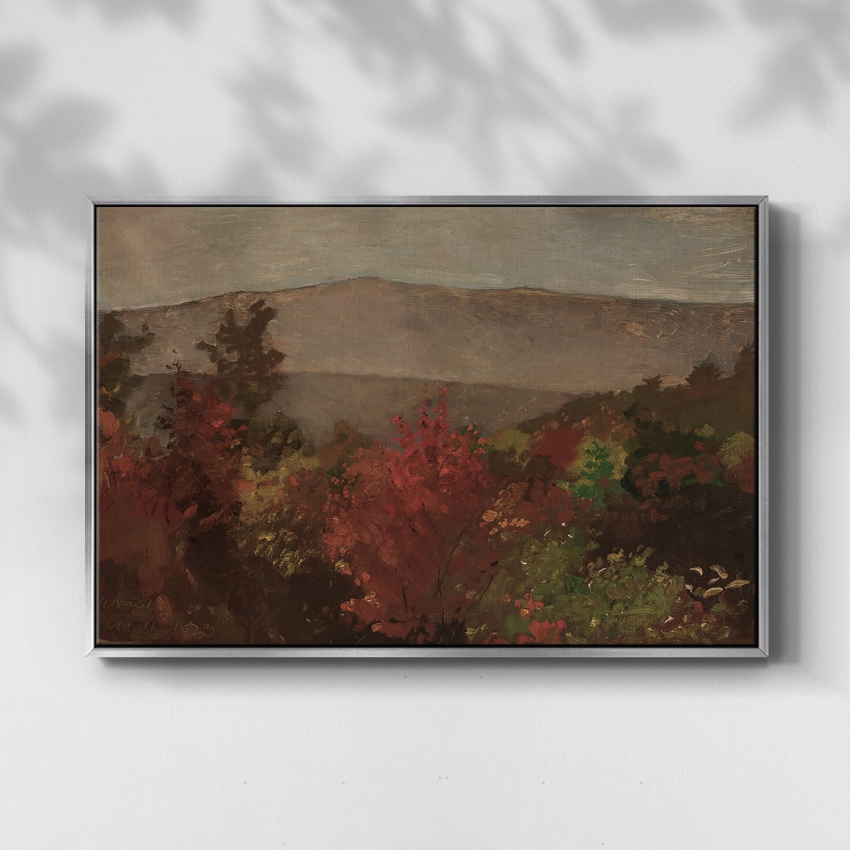 Vintage Landscape-CCCXXXI By Wexford Home Framed in Silver Wood Gallery Wrapped Canvas 17 in. x 25 in.