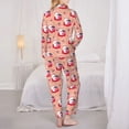thumbnail image 6 of Goofa Bunny And Strawberry Printed Women’s 2 Piece Pajama Set Super,Pajamas Women's Long Sleeve Sleepwear Soft Button Down Loungewear Pjs Lounge Set Nightwear-, 6 of 9