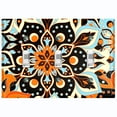thumbnail image 1 of Metal Light Switch Plate Cover Colorful Flower Mandala Tile Pattern MDL019, 1 of 13