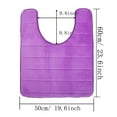 thumbnail image 2 of DODOING Memory Foam Toilet Bathroom Rugs U-Shaped Contour Toilet Mat, Non Slip, Machine Washable, Absorbent, Super Cozy Velvet Bathroom Toilet Carpet, 20 inches X 24 inches Contour, 2 of 5