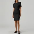 thumbnail image 2 of Summer Bodycon Dresses for Women Casual Ruched Short Sleeve Crewneck Mini Dress, L, 2 of 4