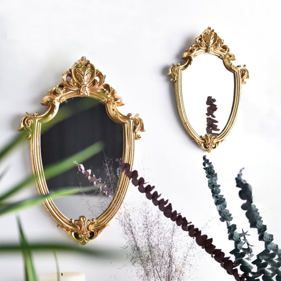 NICEXMAS Nicexmas Golden Vintage Hanging Mirror for Makeup and Home Decor