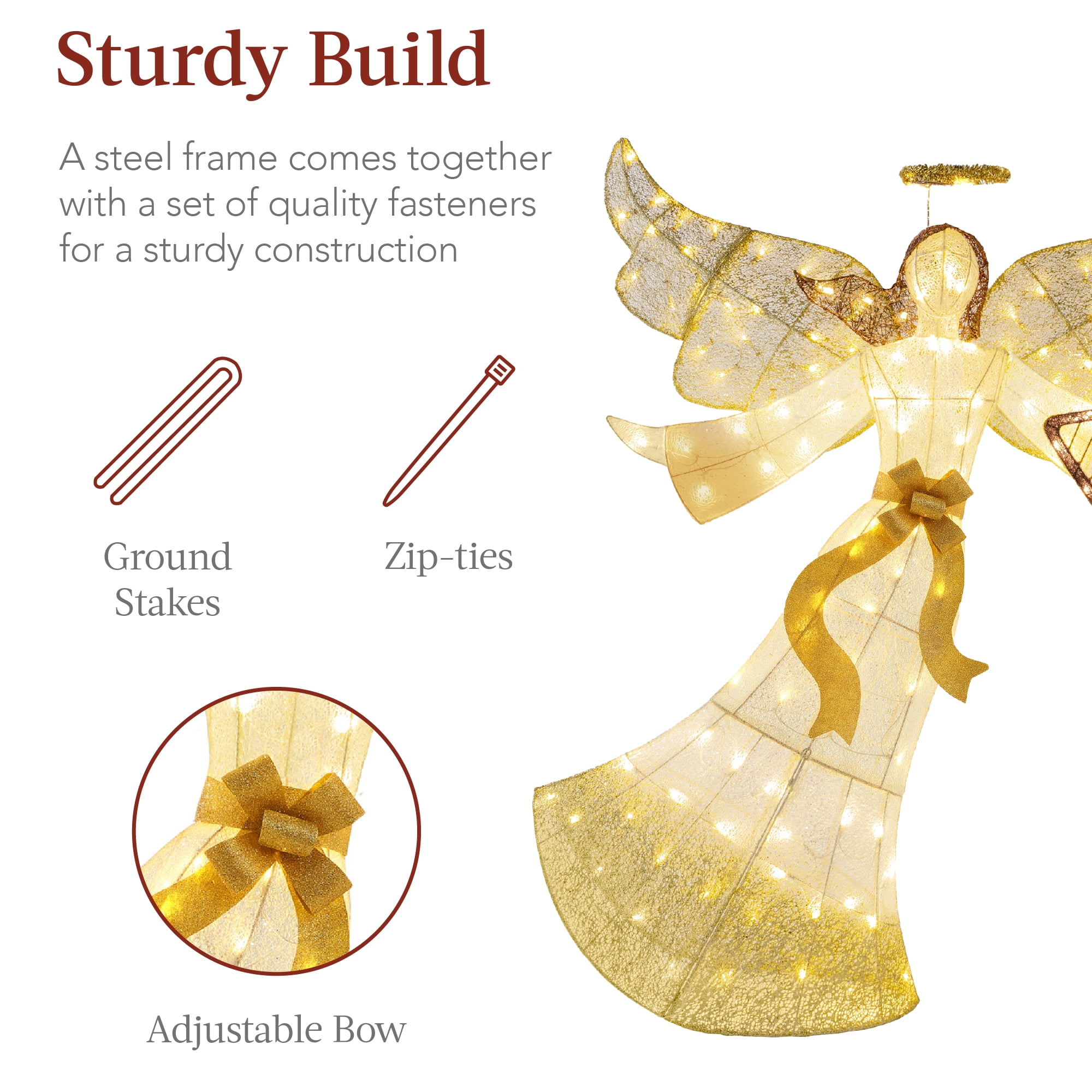 季節のおすすめ商品 Best Choice Ornament Garden Angel Xmas Outdoor 5ft Products 置物