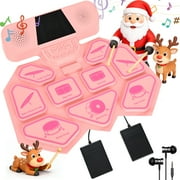 Udreamer Electronic Drum Set, 9 Pads with LED Lights, Bluetooth Portable, Built-in Speakers, Pink