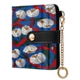 thumbnail image 2 of Small Wallet For Women Bifold Leather Pocket Coin Credit Card Holder With RFID Blocking Red Ribbons, 2 of 6