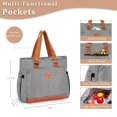 thumbnail image 2 of Bolsa de almuerzo HSHRICH, grande, para mujer, con aislamiento de trabajo, 14 L, rayas, 2 of 6