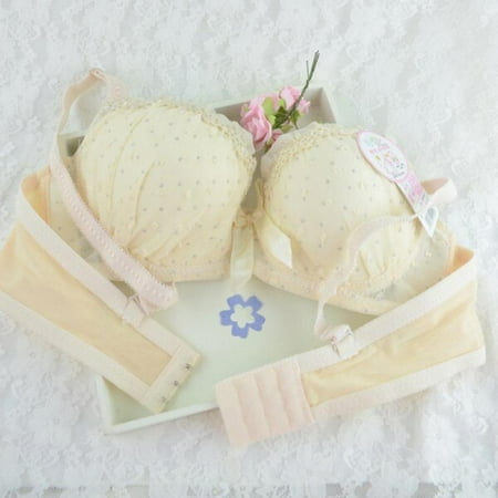 

Clearance Sale!!!Elegant Womens Bowknot Bras Lace-Edged Small Flower Dots On The Gather-Up Bra(70B-80B)