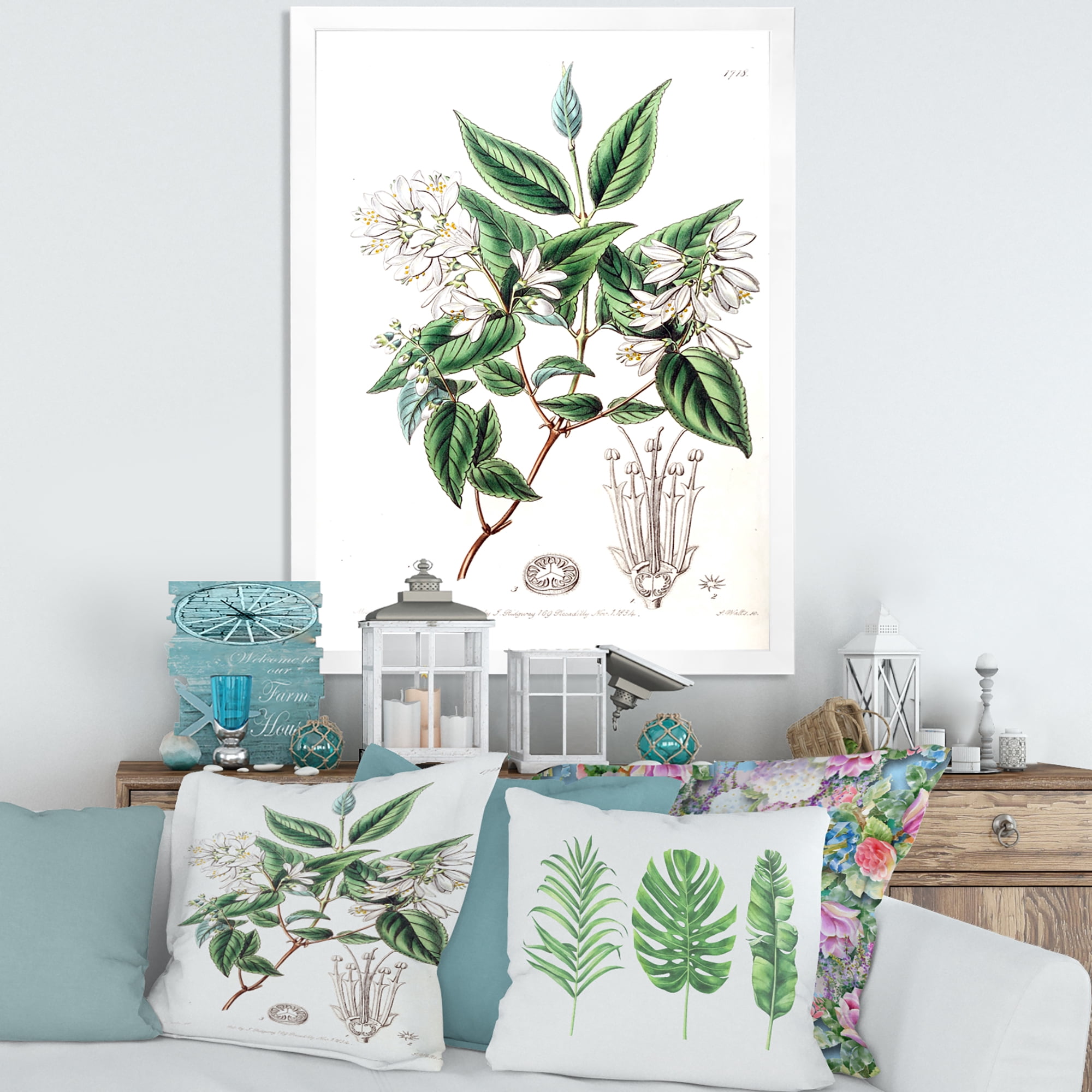 Designart 'Ancient Botanicals X' Traditional Framed Art Print