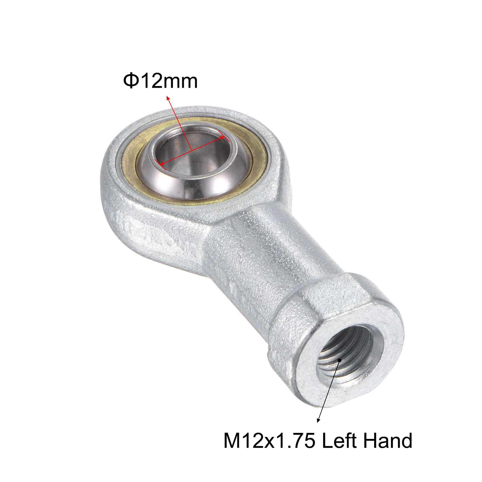 PHS5 Spherical Rod End Bearing 5mm Bore Self-lubricated Joint Bearing M5x0 8 Left Hand Female Thread - View #2