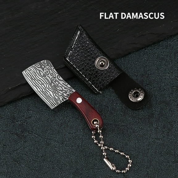 Mini Pocket Knife Keychain, Usavan Portable Forged Stainless Steel Mini Knife, Multipurpose Fruit Cutting Tool for Camping Gifts Outdoor Accessories