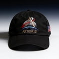 thumbnail image 2 of Artemis II Commemorative Hat, Space Exploration Souvenir, Patriotic Baseball Cap Patriotic Gift for Astronomy Lovers Black, 2 of 9