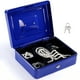 thumbnail image 1 of Caja de efectivo de seguridad con cerradura 2 Llaves y bandeja 5 compartimientos de ahorro portátil de metal para cajón de caja fuerte con asa Alcancía ARCOSHOP KISHNELL Azul KISHNELL ARCOSHOP CASH BOX, 1 of 5