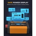 thumbnail image 3 of Inversor de corriente Ampeak 2000W DC 12V a AC 120V 3AC, 3 of 8