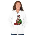 thumbnail image 3 of Betty Boop Christmas Cute Holiday Zip Hoodie Sweatshirt Women Brisco Brands S, 3 of 5