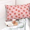 thumbnail image 4 of Zufioo Strawberry Print Double-Sided Throw Pillow Cover, Pillow Protector Home Decor - With Hidden Zipper, Suitable for Bedroom, Living Room, Car Interior-14"x20", 4 of 6
