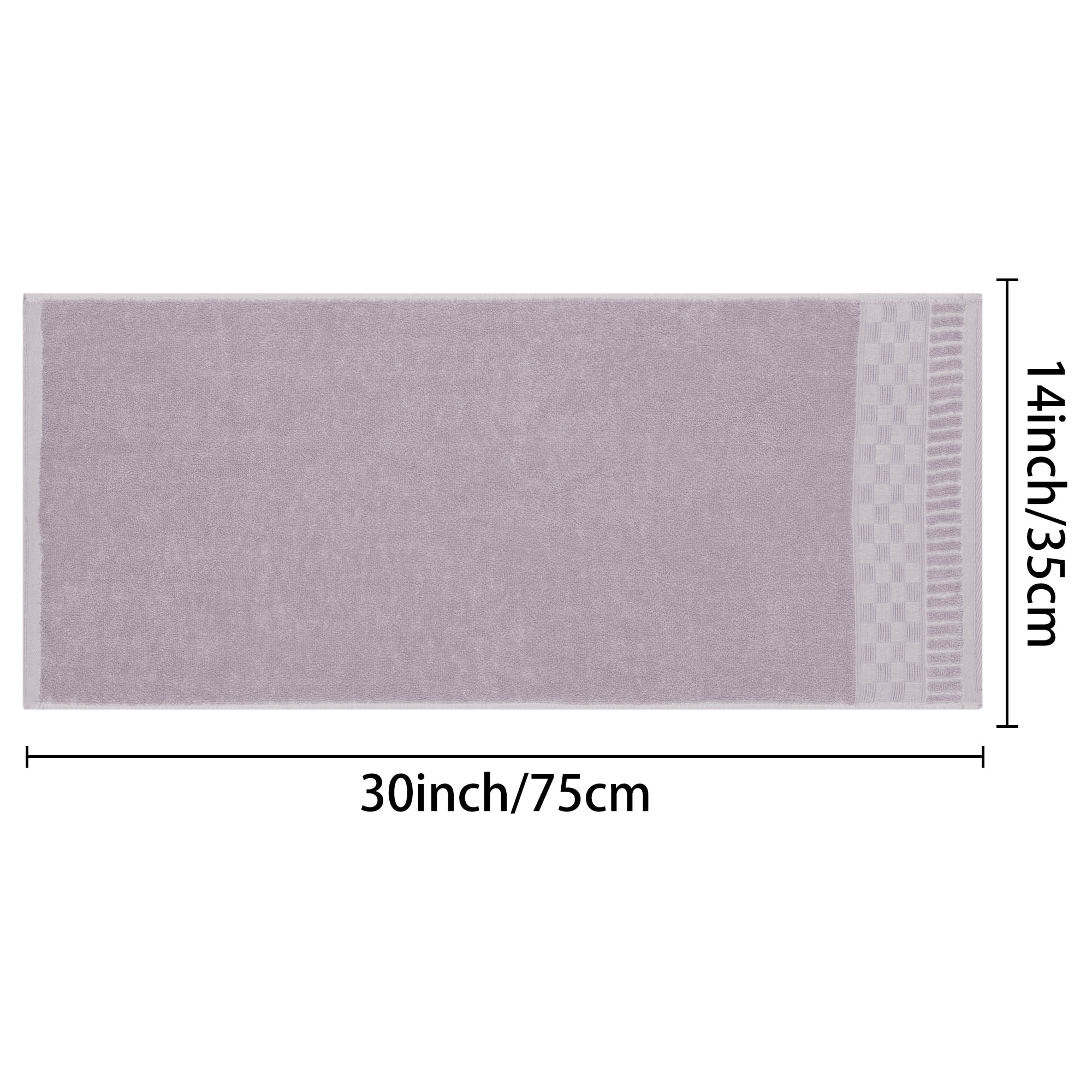Unique Bargains 4 Pcs Solid Hand Towel 14" x 30" Purple/Navy Blue