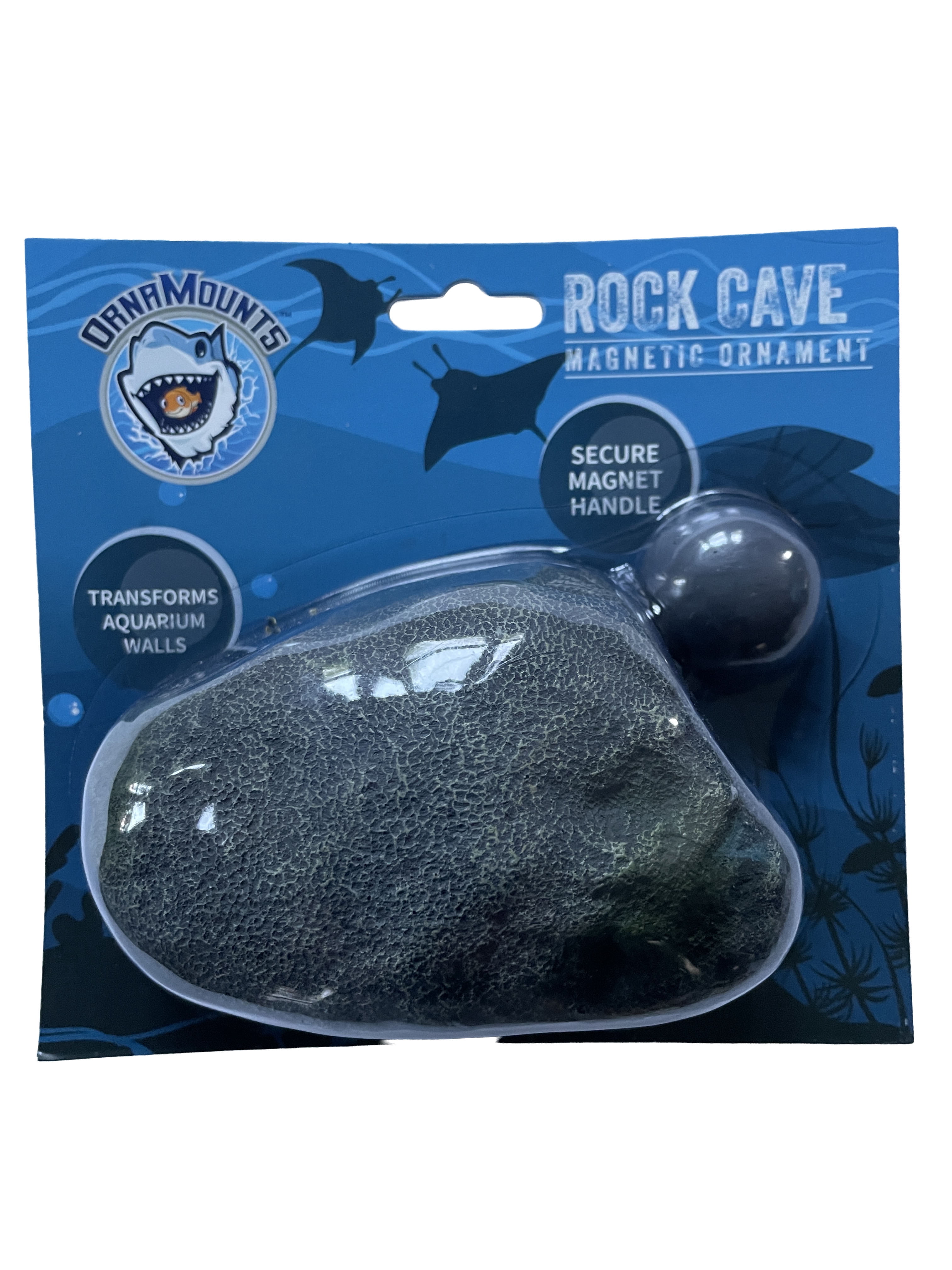 OrnaMounts®  Floating Everyday Aquarium Decor with Magnetic Handle, Gray