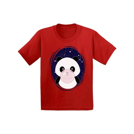 Awkward Styles Infant Panda Shirts Cute Panda T-shirts for Boys Cute Panda T-shirts for Girls Panda Birthday Party Panda with a Chewing Gum Shirt Funny Animal Lover Gifts for