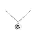 thumbnail image 2 of Silver Paw Print Kitty Cat Dog Pewter Charm Necklace Pet Keepsake Remembrance Gift (18 Inch), 2 of 7