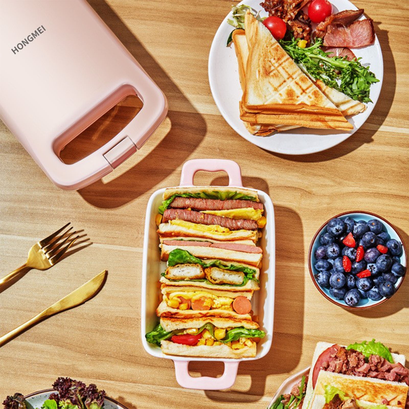 BadyminCSL Small Appliances on Sale or Clearence Bread Maker - Toaster - Double Sided Heating Mini Breakfast Machine - Home Multifunctional Breakfast Machine - Sandwich Maker