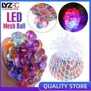 3 Packs Fidget Toys Popit Mesh Ball Stress LED Glowing Grape Toys Anxiety Relief Stress Ball 10ML Stress Toys Squishy Pop It
