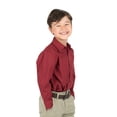 thumbnail image 3 of Leveret Kids & Toddler Boys Long Sleeve Uniform Cotton Dress Shirt Variety of Colors (Size 2-14 Years) (Maroon, 4 Years), 3 of 4