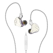 KBEAR Lark 1DD+1BA Hybrid Driver HiFi In Ear Monitor Headphones, Wired Earbuds, Silver‑Plated Detachable Cable, Zinc Alloy Shell IEM Earphones for Musicians Audiophiles