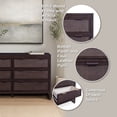thumbnail image 3 of Teamson Home Hatteras Modern 6-Drawer Dresser with Natural Rattan Inset Panels, Solid Pine Wood Frame and Acacia Veneer, 3 of 11