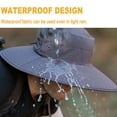 thumbnail image 4 of Sun Hats for Men, Big Brim UPF 50+ UV Protection Caps, Outdoor Sports Travel Caps for Unisex, Breathable and Quick-Drying, Lightweight Folding Packable, Dark Grey, 4 of 8