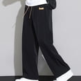 thumbnail image 4 of Men's Casual Pants Quick Dry Lightweight Stretchy Straight Leg Elastic Waist Drawstring Breathable Beach Hiking Running Sports Activewear Summer | Zenithor,Black L, 4 of 8