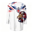 thumbnail image 5 of Levmjia Women's 3/4 Sleeve Graphic Tee England Lion 2026 Football Soccer Top Vintage Style Casual Crew Neck T Shirt Summer, 5 of 7