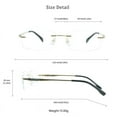thumbnail image 4 of LifeArt Pure Titanium Frame Glasses/Blue Light Blocking Reading Glasses, Reduce Eyestrain, Stylish for Men and Women(Gold,+3.00 Magnification), 4 of 5