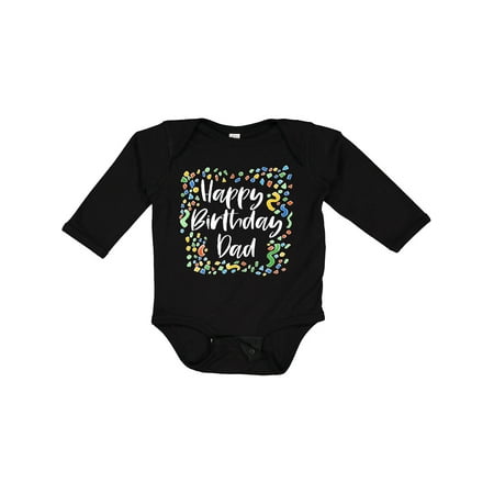 

Inktastic Happy Birthday Dad Gift Baby Boy or Baby Girl Long Sleeve Bodysuit
