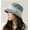 QM Dot Diamond Fisherman Hat - Medium Blue, variant on Water Diamond Fisherman Hat For Women Spring/Summer Big Eaves Covering Face And Sunscreen Hat Versatile Gradient Color Washed Cowboy Bowl Hat For Small Face
