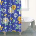 thumbnail image 6 of 72x72 Inch Fabric Shower Curtain Waterproof Polyester, Daisy Floral Print, 6 of 6