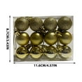 thumbnail image 3 of Harlier Christmas Balls Ornaments, 12pcs 1.1" Shiny Xmas Tree Decorations, Holiday Hanging Balls-3 Style Shatterproof Birthday Easter Holiday Wedding Christmas Ornaments (Gold), 3 of 6