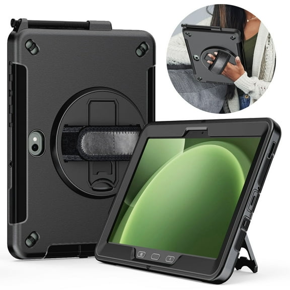 ZOLOHONI Case for Samsung Galaxy Tab Active5 Pro 2025 SM-X350 / Active4 Pro 2022 10.1-inch SM-T630 SM-T638, Heavy Duty Shockproof Protection Tablet Case&Cover Rotating Stand Handle Pen Holder