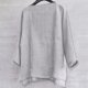 thumbnail image 3 of Designer Spring Summer Men's Casual Cotton Linen Solid Color Long Sleeve Shirts Loose Stand Collar Shirts 4XL, 3 of 5